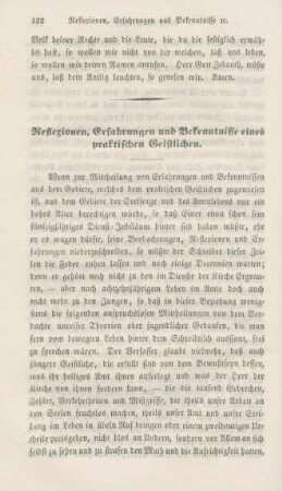 122-128 Reflexionen, Erfahrungen und Bekenntnisse eines praktischen Geistlichen