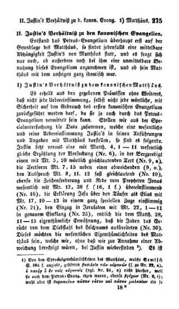 II. Justin's Verhältniß zu den kanonischen Evangelien.