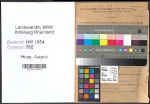 Entnazifizierung August Haag , geb. 20.08.1905 (Zollsekretaer)