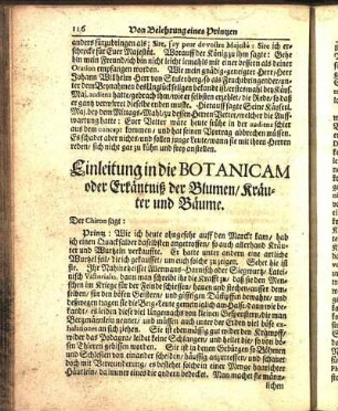 Einleitung in die Botanicam oder Erkäntniß der Blumen/ Kräuter und Bäume.
