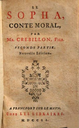 Le sopha : conte moral, 2