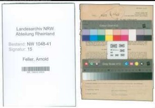 Entnazifizierung Arnold Feller , geb. 02.06.1909 (Angestellter)