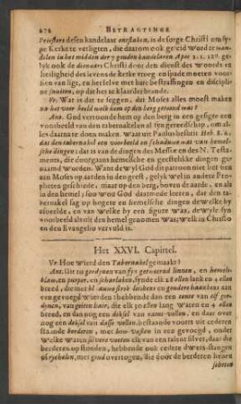 Het XXVI. Capittel