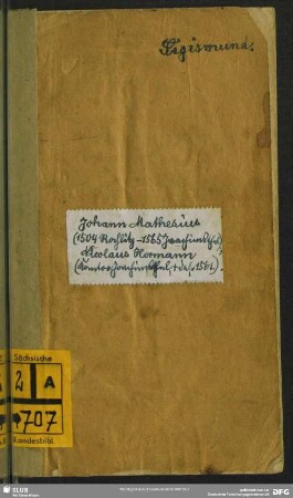 Johannis Mathesii Oeconomia oder Bericht vom christlichen Hauswesen : in deutsche Reime gebracht durch Nickel Hermann ; Als eine Gelegenheits-Schrift wieder aufgelegt im Jahre 1796