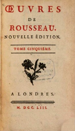 Oeuvres De Rousseau, 5