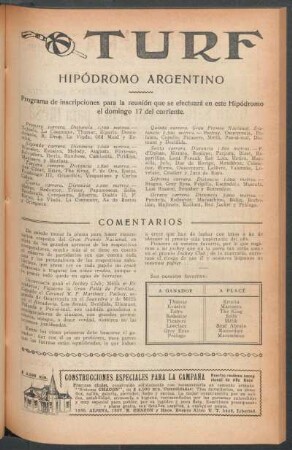 Turf - Hipódromo argentino