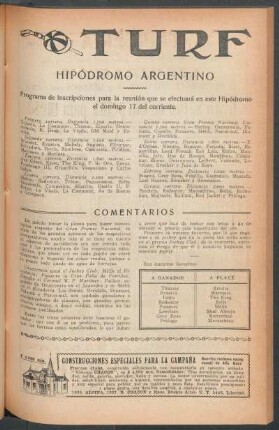Turf - Hipódromo argentino