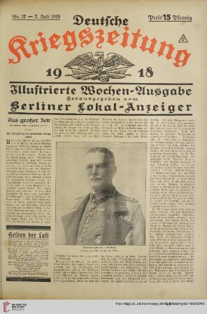 Hefte 27-30, Juli 1918