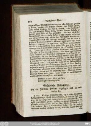 Gründliche Anweisung, wie ein Fürstlich Hofamt anzulegen und zu verwalten sey.