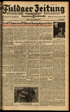 Ausgabe vom Montag, den 21. Dezember 1942.