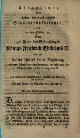 Abhandlung über das 4. Jahr der Reg. Friedr. Wilh. II. ... : Vorgel. 1790