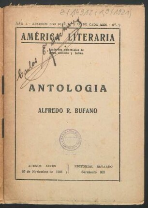 1921000109: Antología