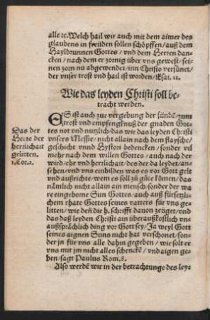 Wie das leyden Christi soll betracht werden.