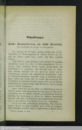 Höchster Durchschnittsertrag und höchste Rentabilität