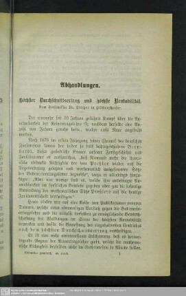 Höchster Durchschnittsertrag und höchste Rentabilität