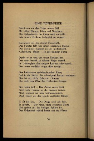 34, Eine Totenfeier