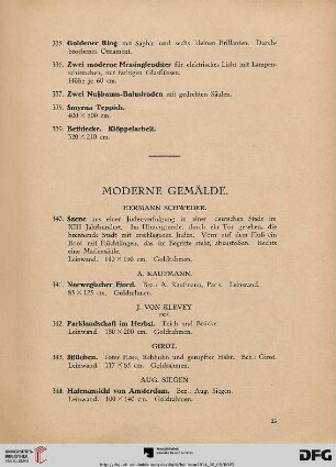 Moderne Gemälde (Nr. 340-364)