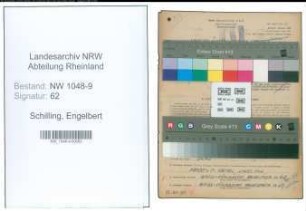 Entnazifizierung Engelbert Schilling , geb. 25.01.1911 (Baufuehrer)