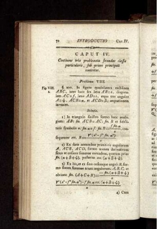 Caput IV. Continens tria problemata secundae classis particularis, sub priore principali contentae.