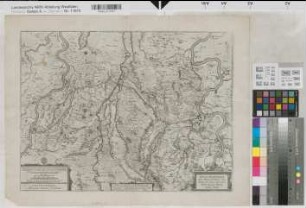 Maas - Rhein Fossa Eugeniana Fossa Eugeniana quae a Rheno ad Mosam duci coepta anno 1627 ductu ￬comitis Henrici van den Berge 17.Jh. (1)4 dt. Meilen = 6,3 cm 37 x 49 Stich: Johann Jansson, Amsterdam