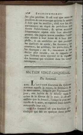 Section Vingt-Cinquième. Du Sommeil