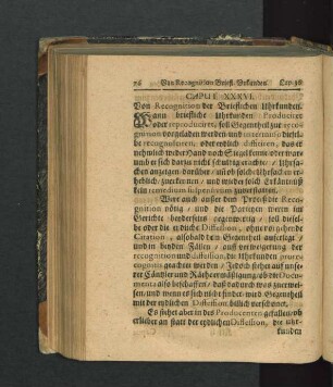 Caput XXXVI. Von Recognition der brieflichen Uhrkunden.