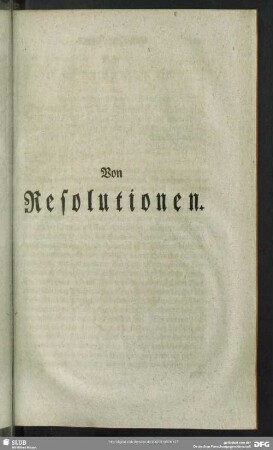Von Resolutionen