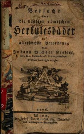 Versuche über die uralten römischen Herkulesbäder