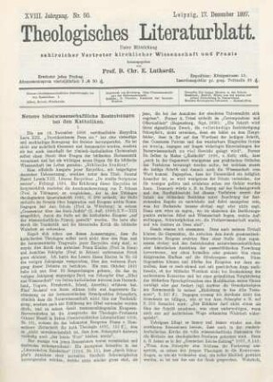 593-597 Neuere bibelwissenschaftliche Bestrebungen bei den Katholiken