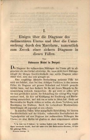 Klinische Beiträge zur Gynaekologie : Herausgegeben von Julius Wilhelm Betschler, Dr. Wilh. Alex-Freund und Dr. Max Bernhard Freund. 2