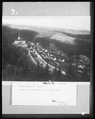 Weesenstein. Ansicht des Schloßes und des Ortes von Osten