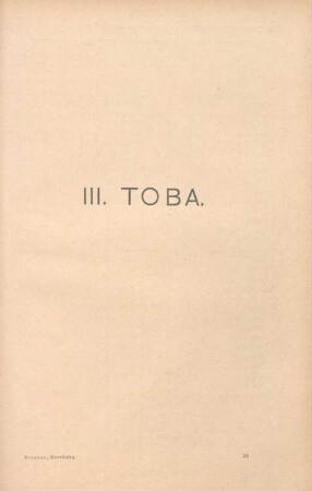 III. Toba