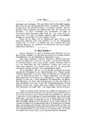 Nachruf : Max Fiebig ; [Mitteilungen]