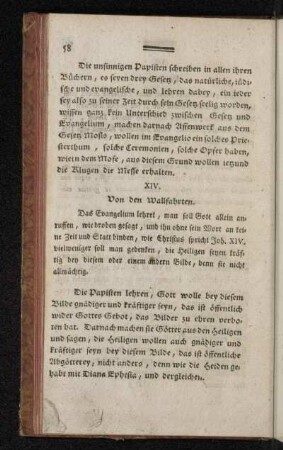 XIV. Von den Wallfahrten. [XIV. De Peregrinationibus.]