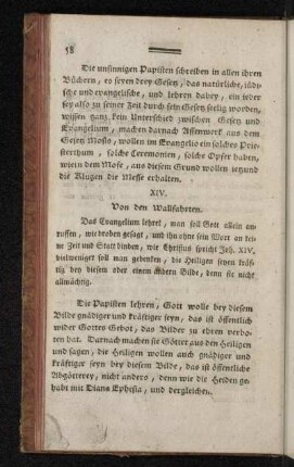 XIV. Von den Wallfahrten. [XIV. De Peregrinationibus.]