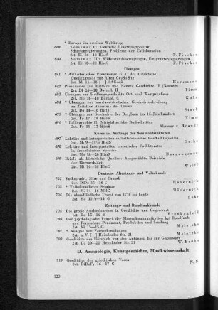 D. Archäologie, Kunstgeschichte, Musikwissenschaft