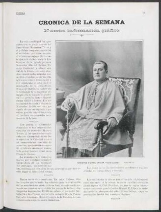 [Fotografía de] Monseñor Manuel Ballón, Vicario Capitular