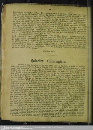 Halseisen. Collistrigium