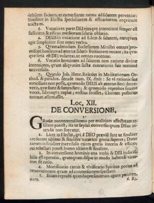 Loc. XII. De Conversione