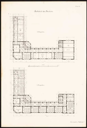 Realschule Bautzen: Grundrisse 1.OG, 2.OG 1:200