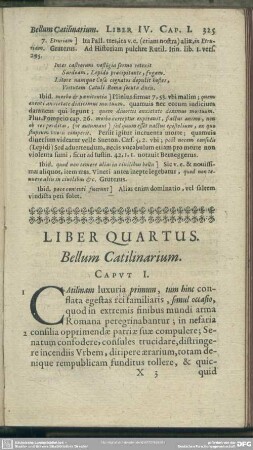 Liber Quartus. Bellum Catilinarium