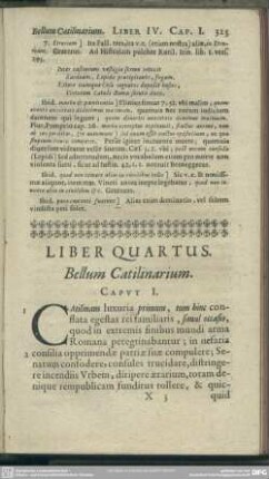 Liber Quartus. Bellum Catilinarium