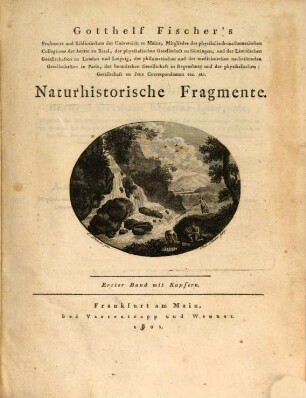 Gotthelf Fischer's Naturhistorische Fragmente. 1