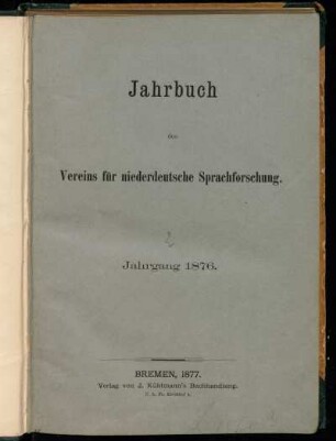 [2].1876: Jahrbuch des Vereins für Niederdeutsche Sprachforschung