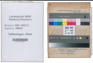 Entnazifizierung Alfred Oettershagen , geb. 15.10.1920 (Bueroangestellter)