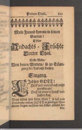 Edler Andachts-Früchte Dritter Theil.