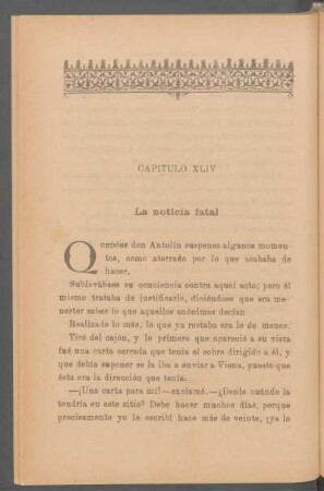 Capítulo XLIV - La noticia fatal