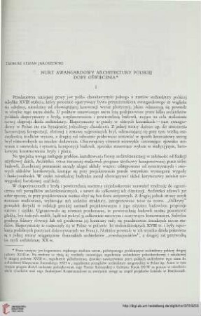 8: Nurt awangardowy architektury polskiej doby Oświecenia