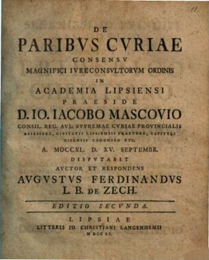 De paribus curiae