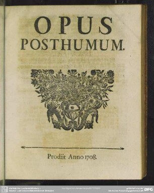 Opus Posthumum